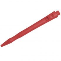 Detectable HD Retractable Pens - Standard Ink (Pack of 50) - Black Ink, Red Housing, no Clip