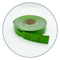 Metal Detectable Keyhole Tags - Standard Core - Standard Material - WASHROOM Print - Green - Large