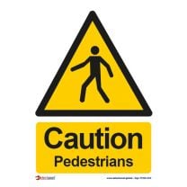 'Caution Pedestrians' Sign