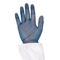 Blue Metal Detectable Disposable Vinyl Gloves (Box of 100) - AS LOW AS $6.30 PER BOX