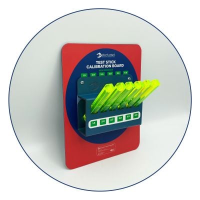 6 Stick Test Piece Shadow Board - Test Sticks not included